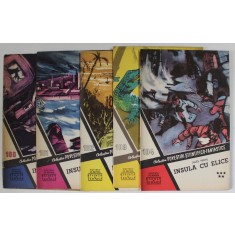 INSULA CU ELICE, COLECTIA POVESTIRI STIINTIFICO FANTASTICE de JULES VERNE , ROMAN IN 5 FASCICOLE , ANII &#039; 60 - &#039; 70
