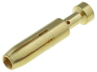 Conector mamă crimpat aurit 16A foto