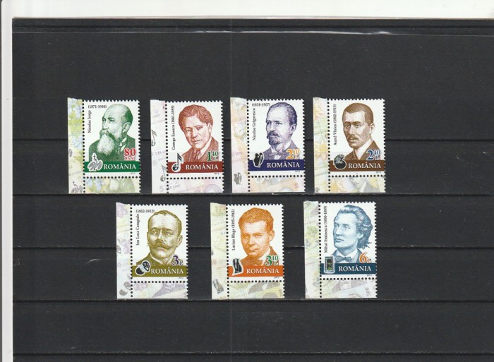 ROMANIA 2012 LP 1932 PORTRETELE BANCNOTELOR SERIE MNH NESTAMPILATA