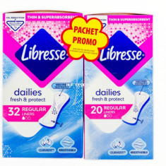 Absorbante intime Libresse Zilnice Fresh & Protect - 32buc + 20buc