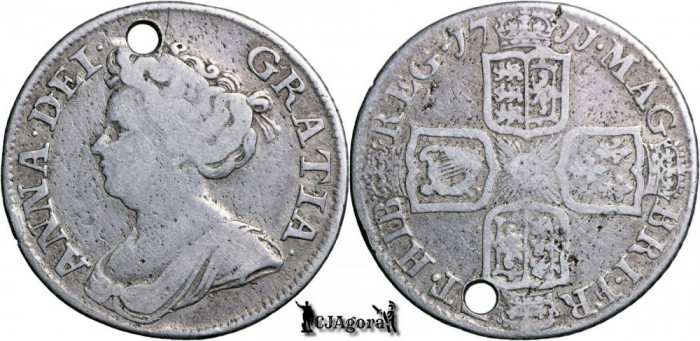 1711, 1 Shilling - Anna - Regatul Marii Britanii