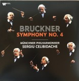 Symphony No. 4 - Vinyl | Anton Bruckner, M&uuml;nchner Philharmoniker, Sergiu Celibidache