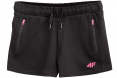 Pantaloni scurti 4F Girl&amp;#039;s Shorts HJL20-JSKDD002-21S negru foto