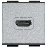 Priza conector HDMI Living Light Bticino 2M aluminiu NT4284