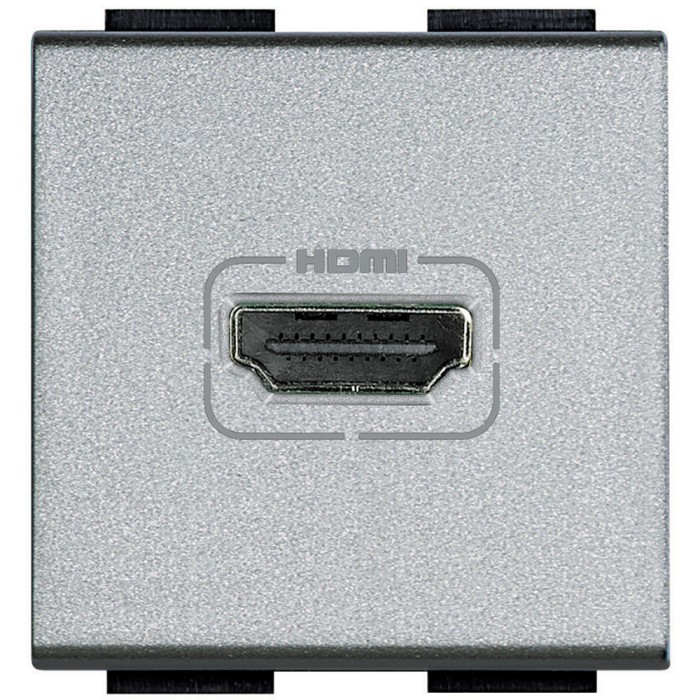 Priza conector HDMI Living Light Bticino 2M aluminiu NT4284