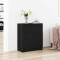vidaXL Bufet cu sertar Negru 60 x 30 x 70 cm Lemn compozit 862738