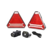 2 x Wireless Neon LED Triunghiular Magnet Lumina spate de Remorca Camion 12v 24v E9