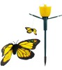 Fluture Solar Zburator cu Floare, Polux, LED, Multicolor, IP44, pentru Gradina, Balcon, Terasa, Baterie AA inclusa