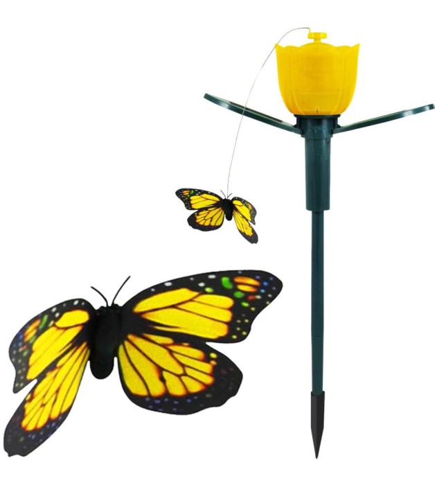 Fluture solar zburator si floare, ideal pentru gradina, terasa, balcon
