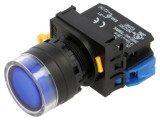Comutator acționat prin apăsare 22mm cu LED