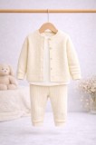 Set Tricot 3 Piese Bigimay - Ivoire (Marime Disponibila: 12 luni)