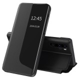 Husa Huawei P30 Pro Eco Leather View flip tip carte, negru, Techsuit