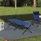 vidaXL Pat pliabil pentru camping Manual albastru Tafeta Oxford 42003174