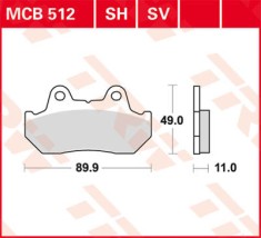 Placute frana TRW MCB512 Cod Produs: MX_NEW MCB512 foto