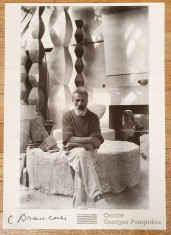 Constantin Brancusi - RAR si superb afis de expozitie Beaubourg foto