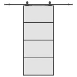 Cumpara ieftin Usa glisanta cu set de feronerie neagra 90x205 cm Sticla ESG
