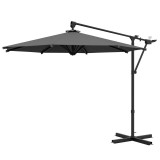 Umbrela gradina/terasa, articulatie tip banana, rotativa, cu manivela, gri, 292 cm GartenVIP DiyLine, ART