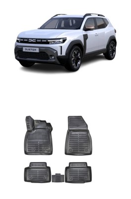 Set Covorase cauciuc tavita compatibile Dacia Duster III E-Tech Full Hybrid ECO- G 2024-2025 foto