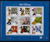 Portugalia 2001 &quot; Centenarul nasterii Walt Disney&quot; ,bloc , tiraj 120.000 , MNH