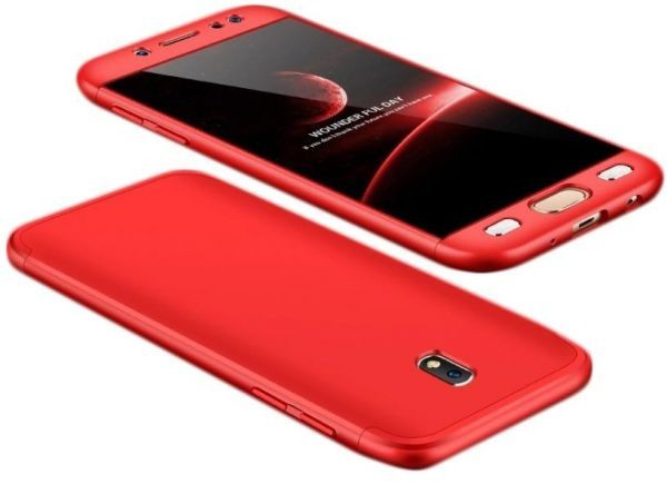 Husa Samsung Galaxy J7 2017, FullBody Elegance Luxury Red, acoperire completa