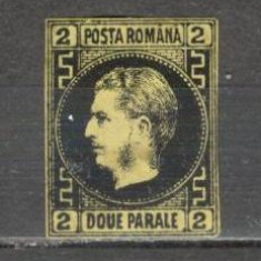 Romania.1866 Principele Carol I 2 Par hartie subtire YR.4