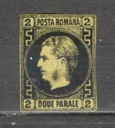 Romania.1866 Principele Carol I 2 Par hartie subtire YR.4