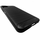 Husa tip capac spate Carbon silicon neagra pentru Nokia C32