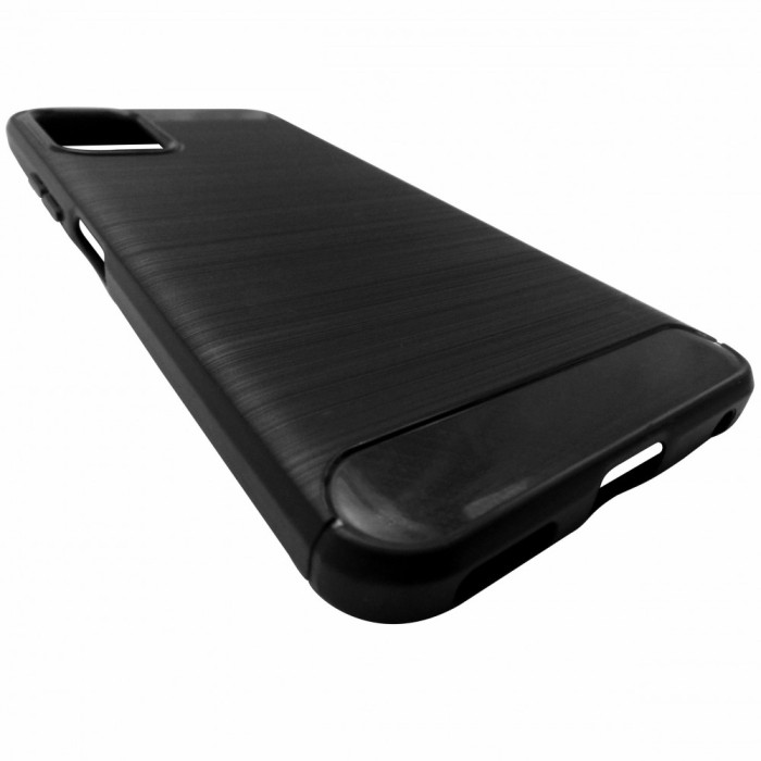 Husa tip capac spate Carbon silicon neagra pentru Nokia C32