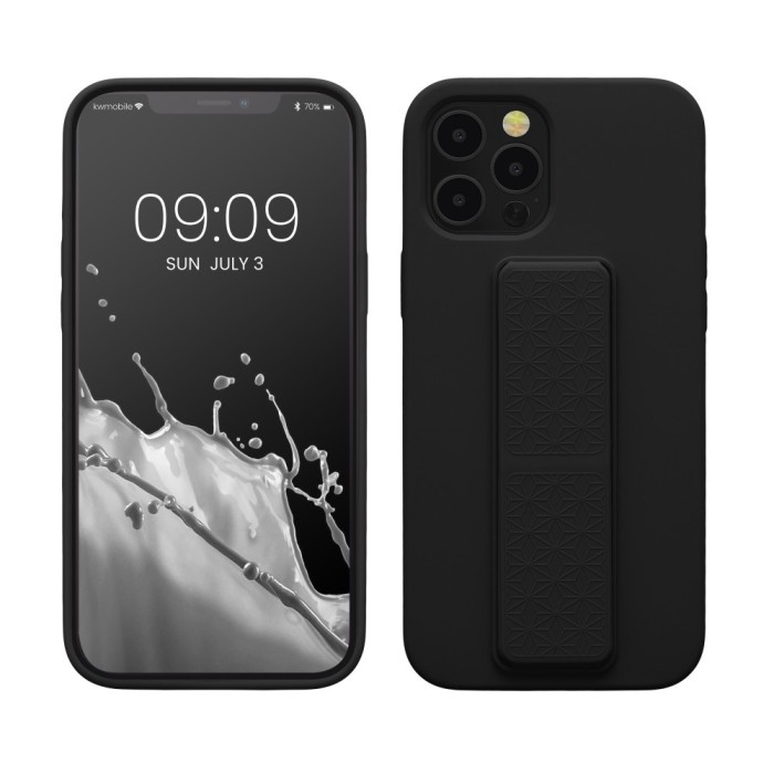 Husa kwmobile pentru Apple iPhone 12 Pro Max, Silicon, Negru, 58284.01