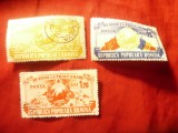 Serie RPR 1957 - 10 Ani RPR , 3 valori stampilate