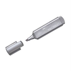 Textmarker Faber &amp;ndash; Castell 1546, Argintiu Metalizat, Rechizite Scolare, Textmarker Pigmentat, Accesorii pentru Birou, Marker Metalizat Argintiu, Textm foto