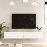 Comoda TV Yurudesign, 180x31.6x29.6 cm, PAL, alb/natur