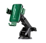 Suport Auto Telefon Kakusiga KSC-1498, Mechanical Gravity Lock, Ventuza, Verde