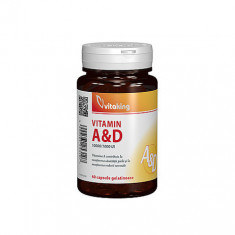 Vitamina A si D (10.000/ 1.000 UI), 60cps gelatinoase, Vitaking