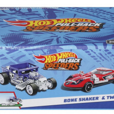 HOT WHEELS SET 2 MASINUTE METALICE PULL BACK BONE SHAKER SI TWIN MILL 1:43