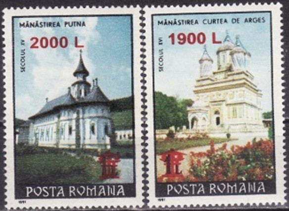 B2868 - Romania 2000 - Manastiri 2v ,neuzat,perfecta stare