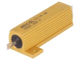 Rezistor bobinat 25&Omega; 50W cu radiator pentru lipit &plusmn;1%
