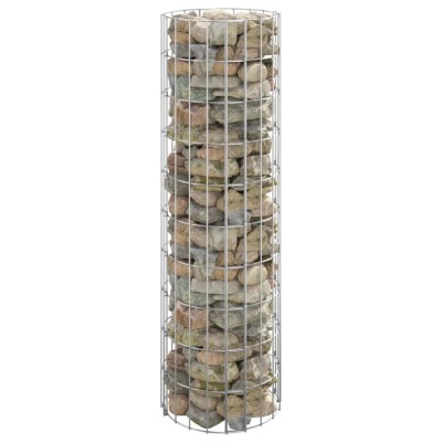 vidaXL St&amp;acirc;lp de gabion, &amp;Oslash;30x100 cm, oțel galvanizat, circular 152012 foto