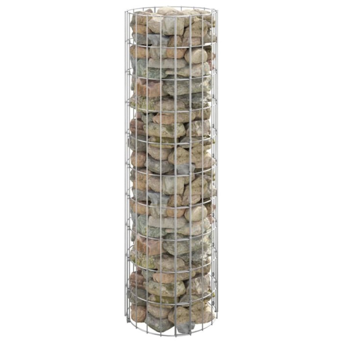 vidaXL St&acirc;lp de gabion, &Oslash;30x100 cm, oțel galvanizat, circular 152012