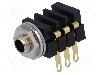 Conector jack, Jack 3,5mm x 18,6mm, 3 contacte, mama, SCHURTER - 4802.2300