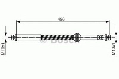 Conducta / cablu frana VW CADDY III Caroserie (2KA, 2KH, 2CA, 2CH) (2004 - 2016) BOSCH 1 987 481 711 foto