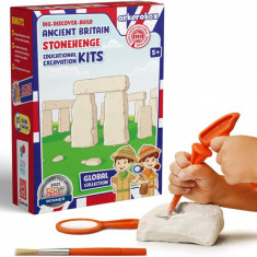 Arkerobox - set arheologic educational si puzzle 3d, marea britanie antica, stonehenge