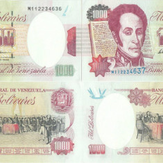 2 × 1998 (5 II), 1,000 Bolívares (P-76c) - Venezuela - stare UNC