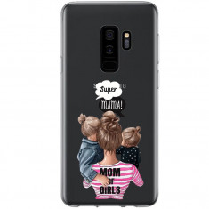 Husa Silicon Soft Upzz Print Samsung Galaxy S9 Plus Model Mom3 foto