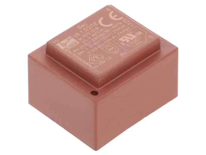 Transformator PCB 1VA 230VAC