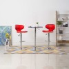 VidaXL Scaune de bar, 2 buc., roșu, piele ecologică 323645