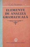 ELEMENTE DE ANALIZA GRAMATICALA - G. G. NEAMTU