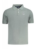 Tricou polo barbati, cu mini logo brodat, Regular fit, Verde (Marime: L)