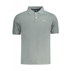Tricou polo barbati, cu mini logo brodat, Regular fit, Verde, S