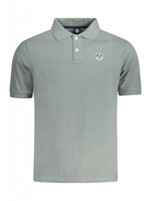 Tricou polo barbati, cu mini logo brodat, Regular fit, Verde, S